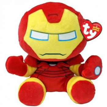Peluche TY Beanie Babies Iron Man Marvel 15 cm Suave