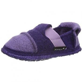 Nanga Berg - Zapatillas de estar por casa de lana para niña Violeta Violett
