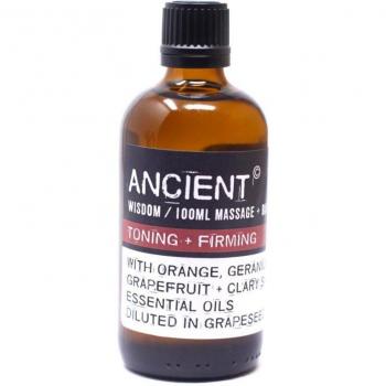Aceite de Masaje Tonificante y Reafirmante Ancient Wisdom - Naranja, Geranio y Salvia - 100ml