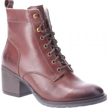 Hush Puppies Harriet Memory Foam Leather Women's Boots - Brown, Size UK 4