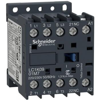 Contactor Schneider LC1K0901P7 para Carril DIN y Panel, 230Vac 9A 3 Polos 4 kW