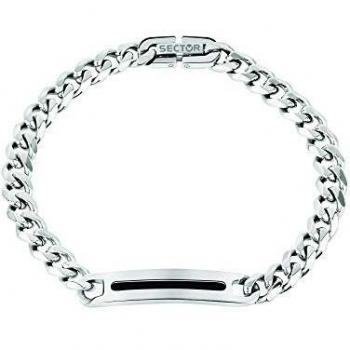 Sector No Limits Pulsera para hombre, Colección BASIC, larga 22 cm, de acero y esmalte - SZS40
