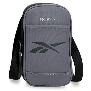 Bolso de hombro para móvil Reebok Newport gris 10,5x18x2 cms Poliéster