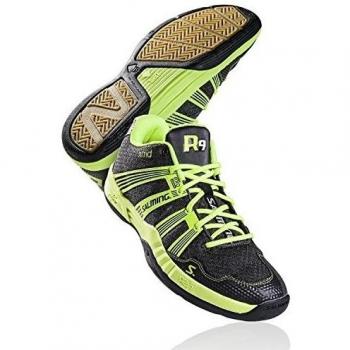 SALMING R9 Mid Zapatilla de sala para hombre, Gris, 46.5