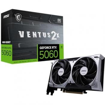 Tarjeta Gráfica MSI GeForce RTX 5060 VENTUS 2X OC 8GB GDDR7 DLSS4 HDMI/DP