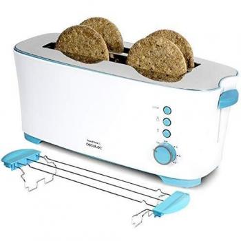 Cecotec Tostadora Toast&Taste 2L. 1350 E, 7 Niveles de Potencia, Capacidad para 4 Tostadas, 3 Funciones