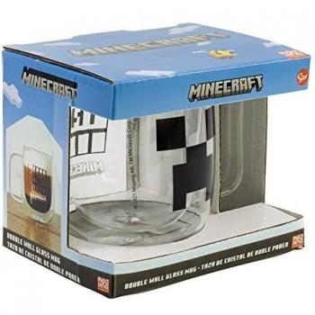 Taza de cristal de doble pared de 290 ml de Minecraft