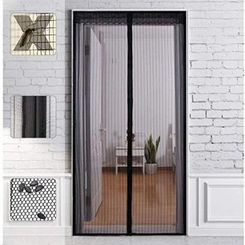 Pulchram Cortina Magnética de Puerta a Prueba de Mosquito para Puertas de Madera, Puertas de Hierro, Puertas Metálicas, Puertas del Balcón, Cierre Magnético Automático sin Perforación