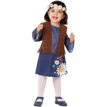 Disfraz de Vestido Hippie para bebé - Multicolor, 24 meses
