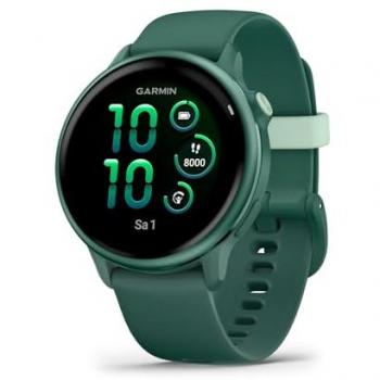 Garmin Vívoactive 6 Smartwatch - 42 mm - Metallic Jasper Green with Green Band