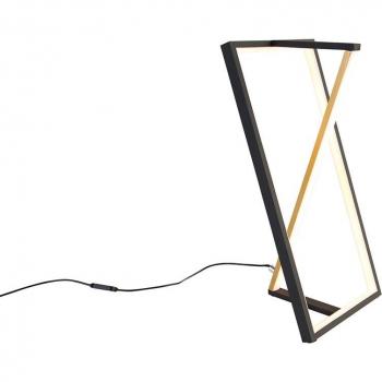 Lámpara de mesa moderna negra y dorada con LED regulable en 3 niveles en Kelvin, Touch Dimmer Edge