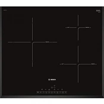 Bosch Serie 6 PIJ651FC1E - Placa de inducción, 60 cm, 17 niveles de potencia, 3 zonas de cocción, Control táctil, Color negro