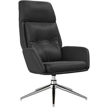 Sillón de Relax Negro de Cuero Genuino