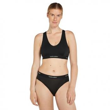 Icebreaker Merino 125 Cool-lite Sprite Women's Black Racerback Sports Bra