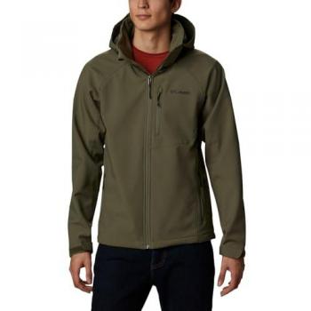 Chaqueta Softshell Columbia Cascade Ridge III para Hombre, Verde Oliva, Con Capucha, Manga Larga, Casual y Deportivo