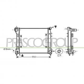 Radiador de Refrigeración del Motor PRASCO LA004R001