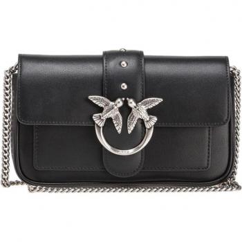 Bolso Cruzado Love One Pocket C Vitello Seta Negro para Mujer