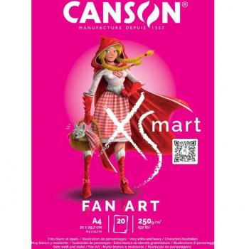 Bloc Encolado A4 20h Canson XSmart Fan Art 250g