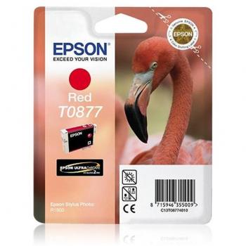 Cartucho Epson Flamingo T0877 rojo