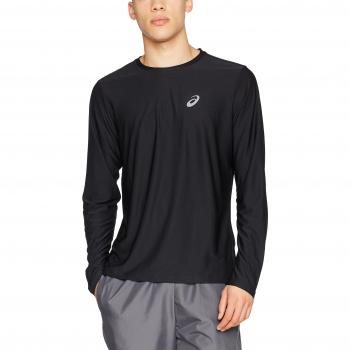 Asics LS Camiseta de Manga Larga, Hombre, Negro