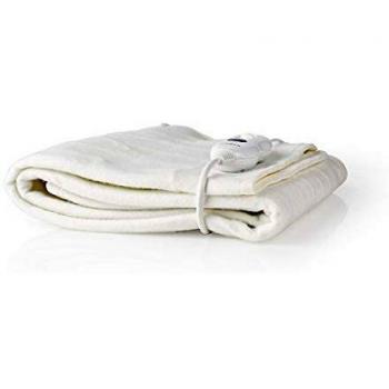 NEDIS Manta Eléctrica Manta Eléctrica - 80 x 150 cm - 3 Ajustes de Calor - Luz Indicadora - Protección Frente a Sobrecalentamiento Blanco 80 cm