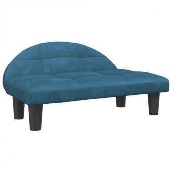 Cama para perros de terciopelo azul 70x52x30 cm Vidaxl Azul