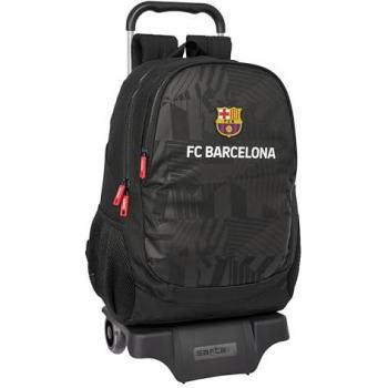 Mochila Escolar con Ruedas F.C. Barcelona Black, 32 x 44 x 16 cm, Ideal para Niños de Diferentes Edades, Cómoda y Versátil, Calidad y Resistencia, 33x15