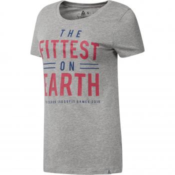 Reebok CF Games Fittest On Earth Camiseta, Mujer, Gris
