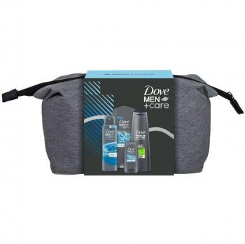 Dove Men+Care Neceser Set de Regalo con Desodorante 150ml, Gel de Ducha 250ml, Champú 2en1 250ml y Esponja