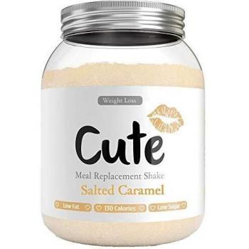 Cute Nutrition Batido Sustitutivo de Comida Sabor Caramelo Salado para el Control de la Pérdida de Peso en Polvo Bebida Dietética para Mujer Bote de 500 g