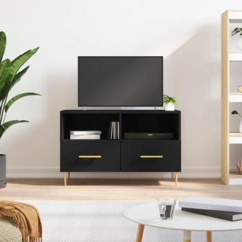 Mueble para TV madera contrachapada negro 80x36x50 cm vidaXL
