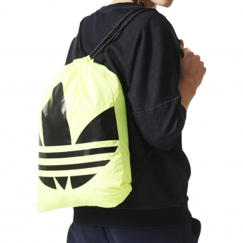 adidas Gymsack Trefoil - Bolso unisex, color amarillo / negro, talla NS