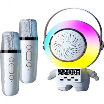 Altavoz Karaoke Klack con forma de Astronauta y doble micrófono