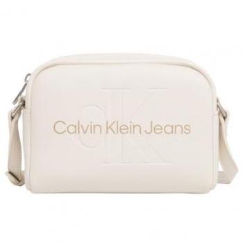 Bandolera Calvin Klein Sculpted Camera Bag18 Mono, color Eggshell, talla única, diseño moderno y elegante, material de alta calidad, con correa ajustable y compartimento principal espacioso