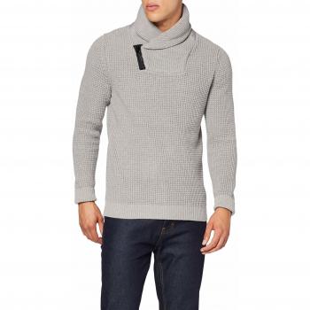 JACK & JONES Jcomontgomery Shawl Neck suéter, Gris