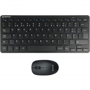 UNYKAch Combo MK288 Pro Nano Pack Teclado + Ratón Wireless Negros PT