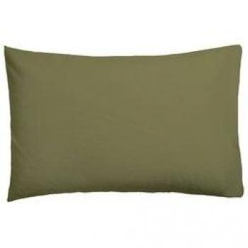 Funda de Almohada Lisa Algodón Verde Oscuro 45X155 cm