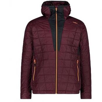CMP Men's Hooded Padded Jacket - Dark Pink 2XL