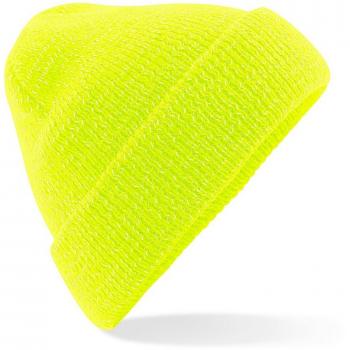 Gorro Beechfield unisex reflectante One size amarillo fluorescente