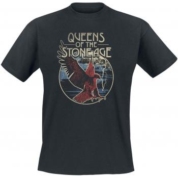 Queen of the Stone Age Men's Black Eagle T-Shirt - ROCK OFF XXL