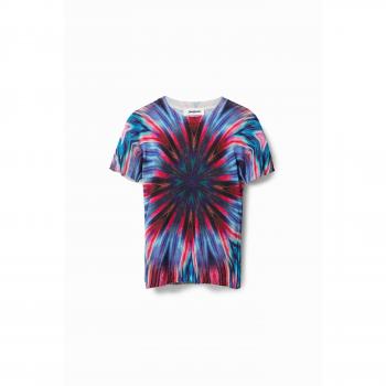 Desigual Elegant Blue Viscose Round Neck Sweater - L