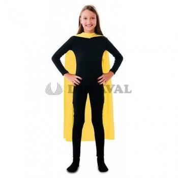 Capa de Superhéroe Infantil Amarilla de 90 cm