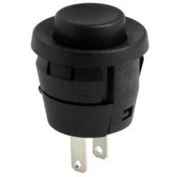 ElectroDH Pulsador Negro Empotrar Off-ON 2A/250V