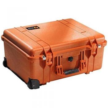 Maleta Peli 1560 Naranja con Espuma y Ruedas