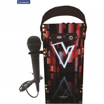 LEXIBOOK La Voz Altavoz Portátil Bluetooth con Micrófono y Efectos Luminosos
