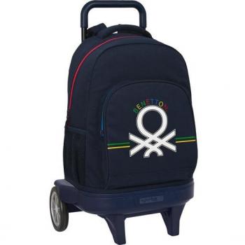 Mochila Grande con Ruedas Safta Compact Evolución Extendible Benetton Sixties 33x45x22cm