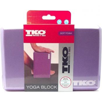 TKO Whatever It Takes Soft Foam Purple Yoga Block for Stability and Support for Difficult Poses Reduces the Risk of Injury