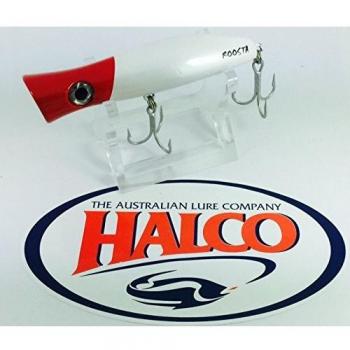Leurre de Surface Halco Roosta Popper 105 H53 White Redhead