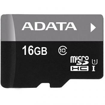 ADATA Premier microSDHC UHS-I U1 Class10 16GB - Tarjeta microSDHC de 16 GB, negro y gris