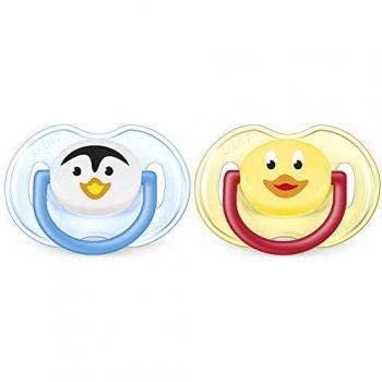 Philips Avent Classic - Chupete para 0-6 meses, color azul / amarillo